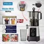آبمیوه گیری و بستنی ساز ولگا مدل VOLGA-170-G با دهانه عریض و فیلتر تیتانیوم - kaluxx