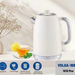 کتری برقی ولگا مدل VOLGA-166-C با بدنه استیل و نشانگر مدرج سطح آب - kaluxx