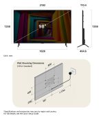 قیمت و خرید تلویزیون غول‌پیکر 98 اینچی ال جی مدل 98UT هوشمند 4K